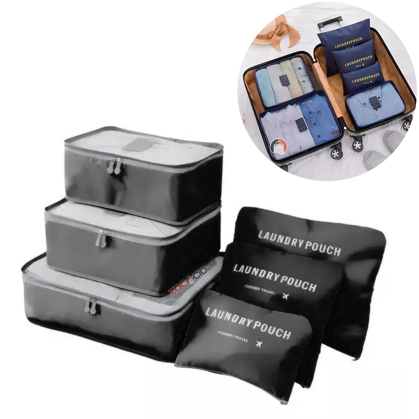 Kit Organizador Maleta Para Viaje 6 Pcs