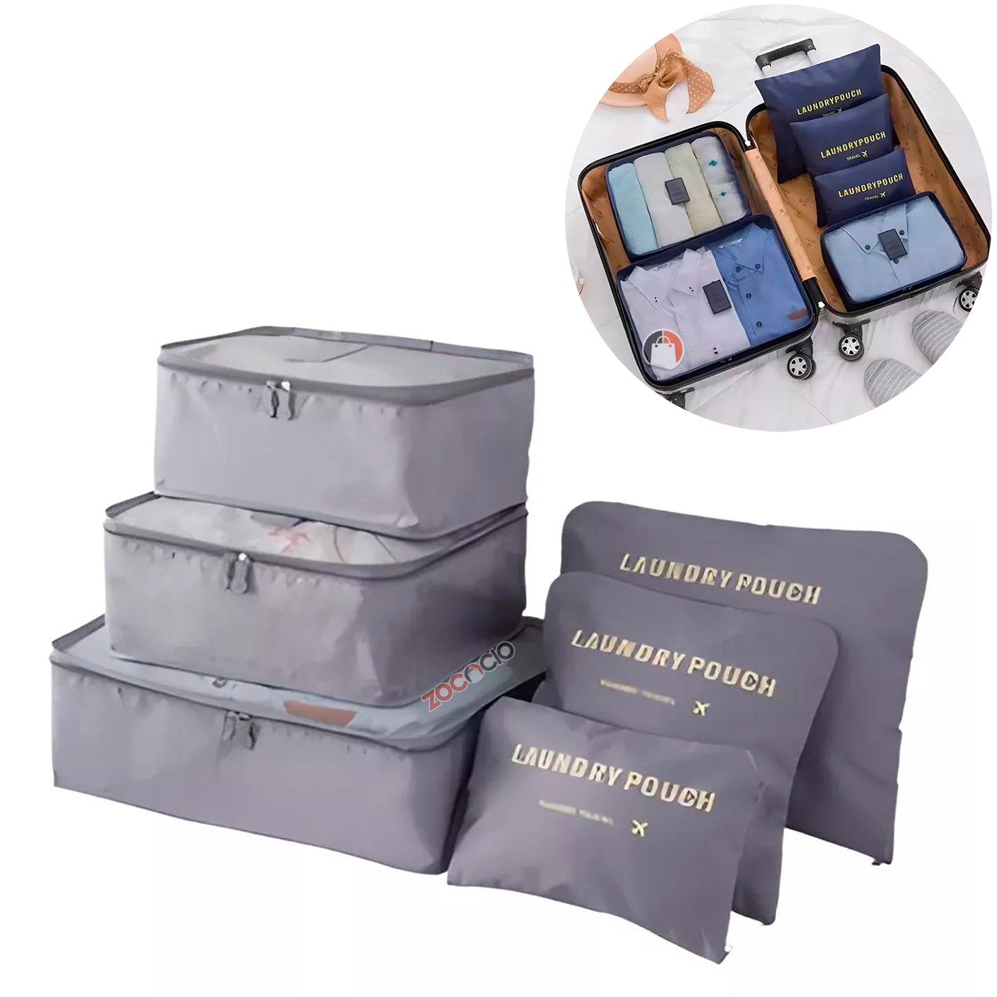 Kit Organizador Maleta Para Viaje 6 Pcs